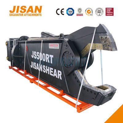JS800RT 굴삭기 금속 전단기, 360도 회전 및 산업 폐기 현장용 고강도 칼날 홀더