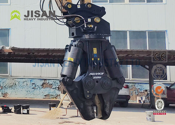 JISAN 굴삭기 금속 전단기, 360도 유압 회전 모터, 강력한 힘과 긴 내구성