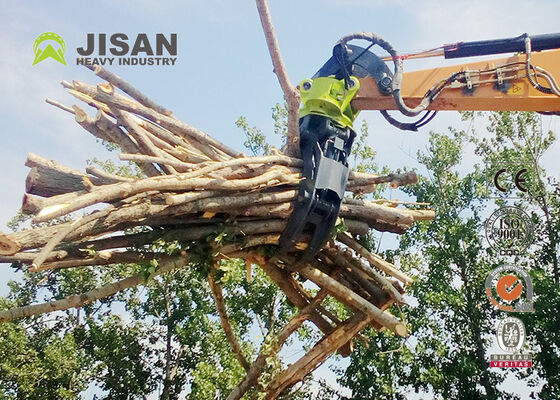 CAT 336 굴삭기용 더블 링키지 회전 유압 통나무 그래플 1800mm 턱 열림